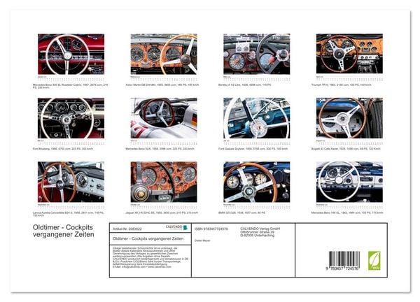 Produktbild: Oldtimer - Cockpits vergangener Zeiten (hochwertiger Premium Wandkalender 2026 DIN A2 quer), Kunstdruck in Hochglanz