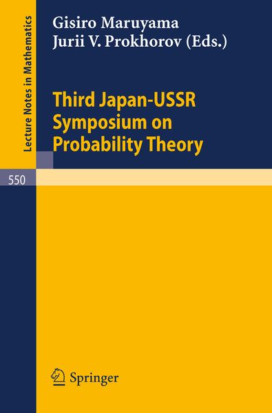 Produktbild: Proceedings of the Third Japan-USSR Symposium on Probability Theory