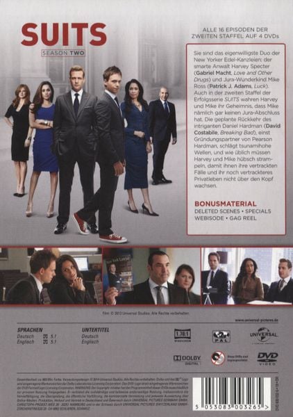 Produktbild: Suits - Season 2 [4 DVDs]