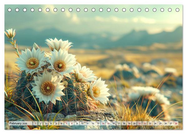 Produktbild: Prickly Cactus Journey (Desk Calendar 2026 DIN A5 landscape), CALVENDO 12 Month DeskCalendar