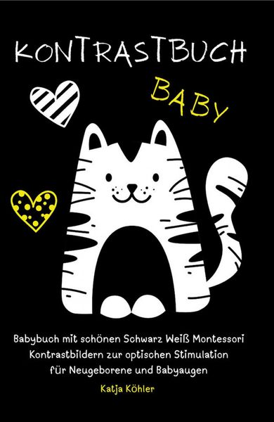 Produktbild: Kontrastbuch Baby Babybuch mit sch&ouml;nen Schwarz Wei&szlig; Montessori Kontrastbildern zur optischen Stimulation f&uuml;r Neugeborene und Babyaugen