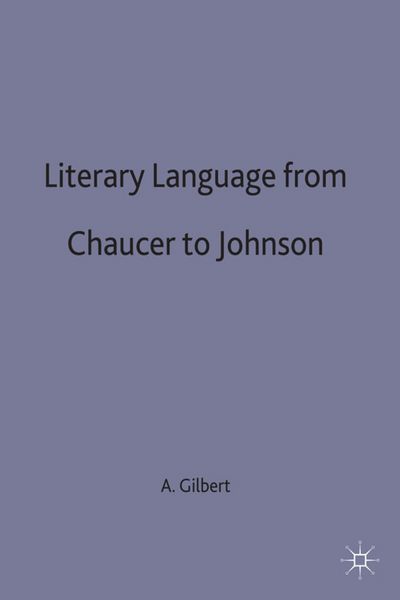 Produktbild: Literary Language From Chaucer to Johnson