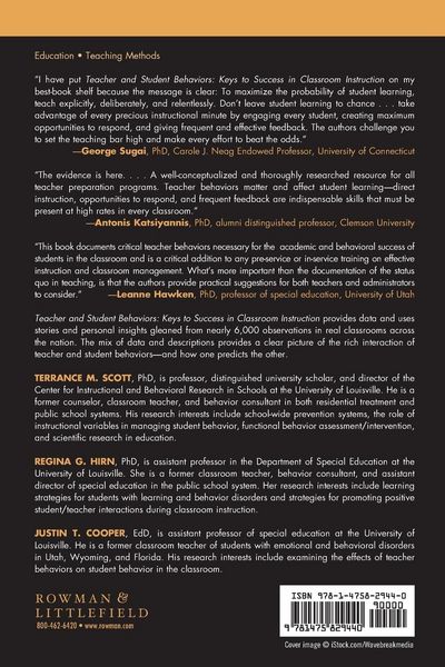 Produktbild: Teacher and Student Behaviors