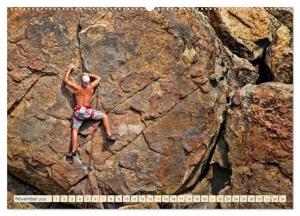 Produktbild: Bergsteigen und Klettern (hochwertiger Premium Wandkalender 2026 DIN A2 quer), Kunstdruck in Hochglanz
