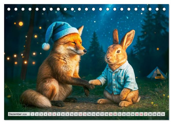 Produktbild: Tierische Redewendungen - Ein Kalender voller Spr&uuml;che und Sprachbilder (Tischkalender 2026 DIN A5 quer), CALVENDO Monatskalender