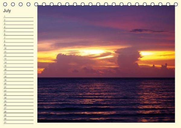 Produktbild: Colours by the sea / Birthday Calendar / UK-Version (Table Calendar perpetual DIN A5 Landscape)