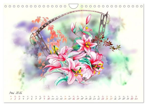 Produktbild: Zauberhaftes Ikebana (Wandkalender 2026 DIN A4 quer), CALVENDO Monatskalender