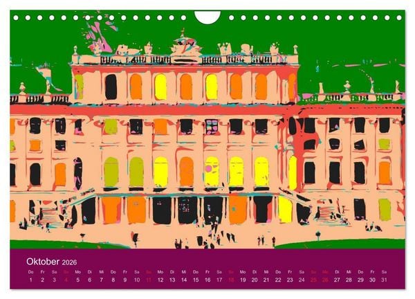 Produktbild: WIEN popartig (Wandkalender 2026 DIN A4 quer), CALVENDO Monatskalender