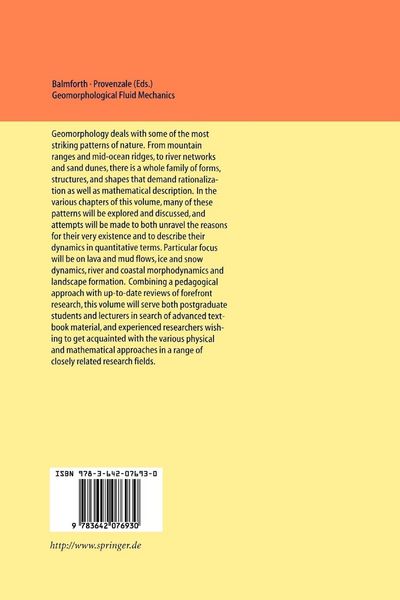 Produktbild: Geomorphological Fluid Mechanics