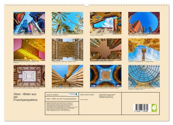 Produktbild: Oben - Bilder aus der Froschperspektive (hochwertiger Premium Wandkalender 2026 DIN A2 quer), Kunstdruck in Hochglanz