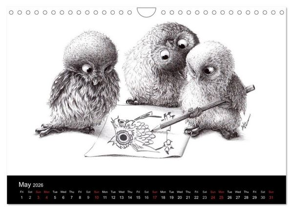 Produktbild: owls & friends 2026 (Wall Calendar 2026 DIN A4 landscape), CALVENDO 12 Month Wall Calendar