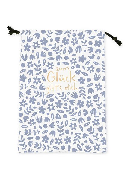Produktbild: Stoff-Geschenkbeutel Zum Gl&uuml;ck gibt&acute;s dich