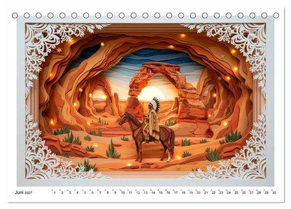 Produktbild: Wild West Dioramas (Tischkalender 2027 DIN A5 quer), CALVENDO Monatskalender