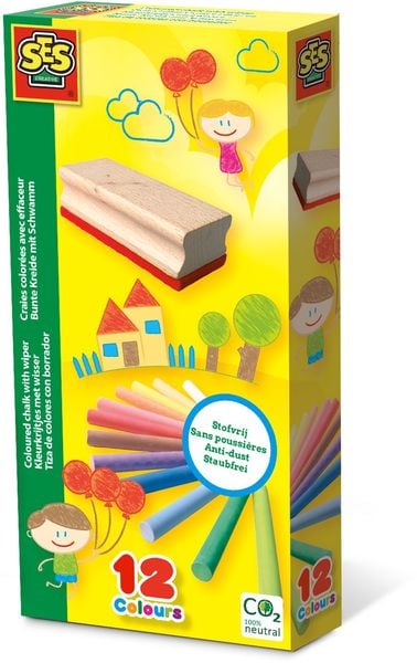 SES Creative - Bunte Kreide mit Schwamm