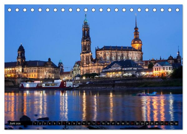 Produktbild: Elbflorenzansichten (Tischkalender 2026 DIN A5 quer), CALVENDO Monatskalender