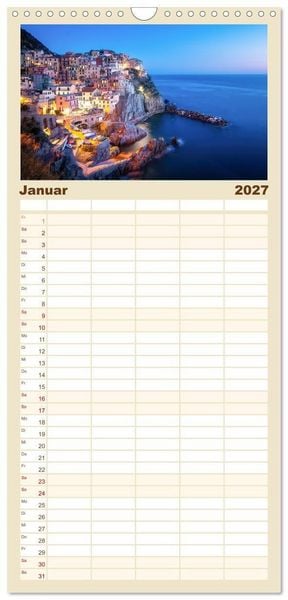 Produktbild: Familienplaner 2027 - Land. Licht. Meer. mit 5 Spalten (Wandkalender, 21 x 45 cm) CALVENDO
