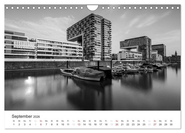 Produktbild: K&ouml;ln - monochrome Ansichten (Wandkalender 2026 DIN A4 quer), CALVENDO Monatskalender
