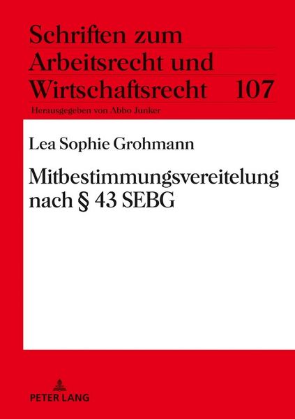 Produktbild: Mitbestimmungsvereitelung nach &sect; 43 SEBG