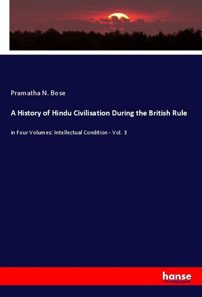 Produktbild: A History of Hindu Civilisation During the British Rule