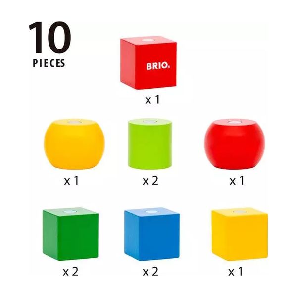 Produktbild: BRIO - Bunte magnetische Bausteine