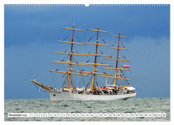 Produktbild: Die HANSE SAIL Das gro&szlig;e Seglertreffen in Rostock (Wandkalender 2026 DIN A2 quer), CALVENDO Monatskalender