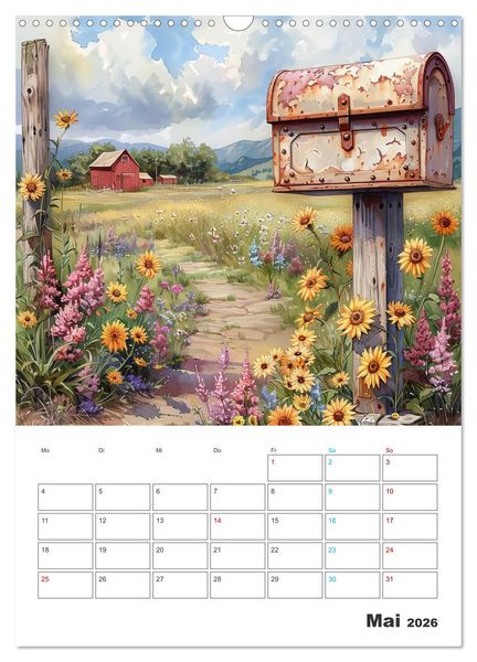 Produktbild: Zeitreise - Der vintage Briekasten Kalender (Wandkalender 2026 DIN A3 hoch), CALVENDO Monatskalender