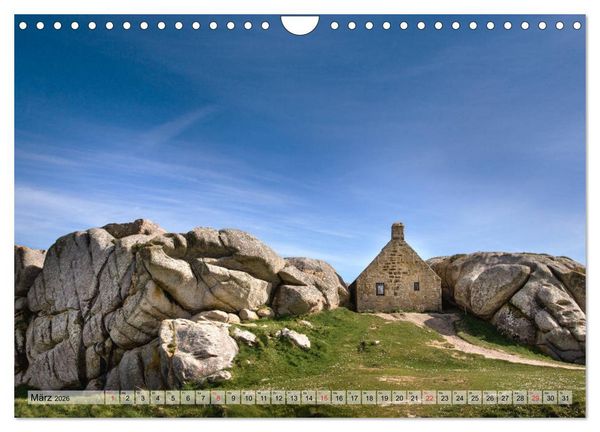 Produktbild: Bretagne - Felsenk&uuml;ste, Sandstr&auml;nde und viel zu sehen (Wandkalender 2026 DIN A4 quer), CALVENDO Monatskalender