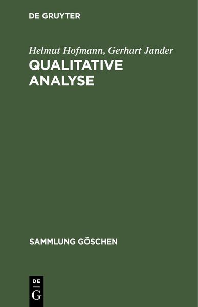 Produktbild: Qualitative Analyse