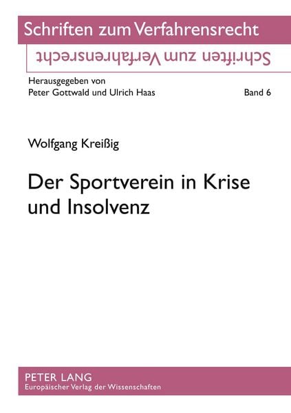 Produktbild: Der Sportverein in Krise und Insolvenz