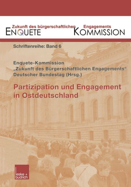 Produktbild: Partizipation und Engagement in Ostdeutschland