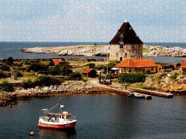 Produktbild: CALVENDO Puzzle Lille T&aring;rn, Frederiks&oslash; (Ertholmene) | 1000 Teile Lege-Gr&ouml;&szlig;e 64x48cm Foto-Puzzle f&uuml;r gl&uuml;ckliche Stunden