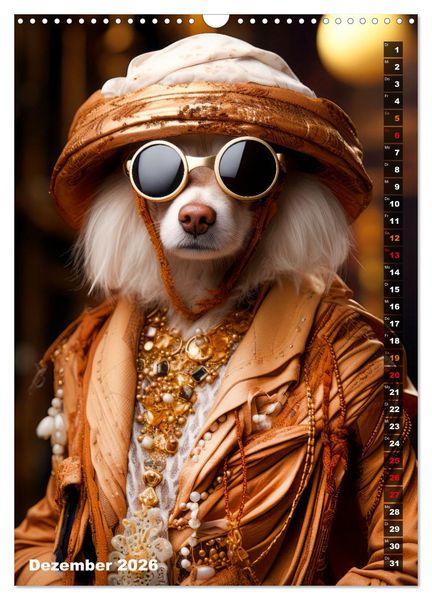 Produktbild: Stylische Hunde (Wandkalender 2026 DIN A3 hoch), CALVENDO Monatskalender