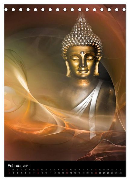 Produktbild: Buddha - Zeit f&uuml;r Entspannung (Tischkalender 2026 DIN A5 hoch), CALVENDO Monatskalender