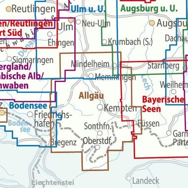 Produktbild: BVA ADFC Regionalkarte Allg&auml;u 1:75.000