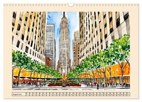 Produktbild: Sightseeing New York (Wandkalender 2026 DIN A3 quer), CALVENDO Monatskalender