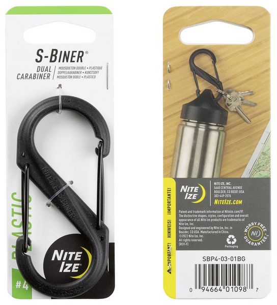 Produktbild: NITE Ize NI-SBP4-03-01BG Karabiner S-Biner Gr. 4 88mm x 38mm x 8mm 1St.