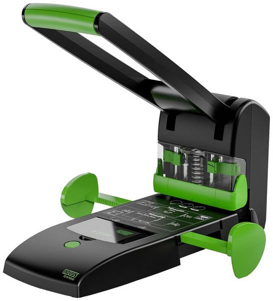 Produktbild: Novus Office 025-0651 Blocklocher 60-B2200RENEW Schwarz/Gr&uuml;n max. Einstellformat: DIN A4 200 Bl. (80 g/m&sup2;)