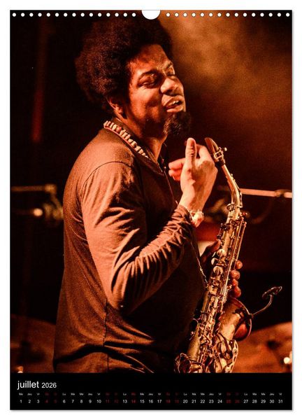 Produktbild: Jazz on sax (Calendrier mural 2026 DIN A3 horizontal), CALVENDO calendrier mensuel