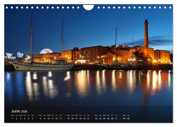 Produktbild: Liverpool - Water and Light (Wall Calendar 2026 DIN A4 landscape), CALVENDO 12 Month Wall Calendar