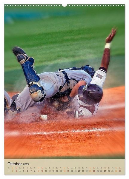 Produktbild: Baseball Power (Wandkalender 2027 DIN A2 hoch), CALVENDO Monatskalender