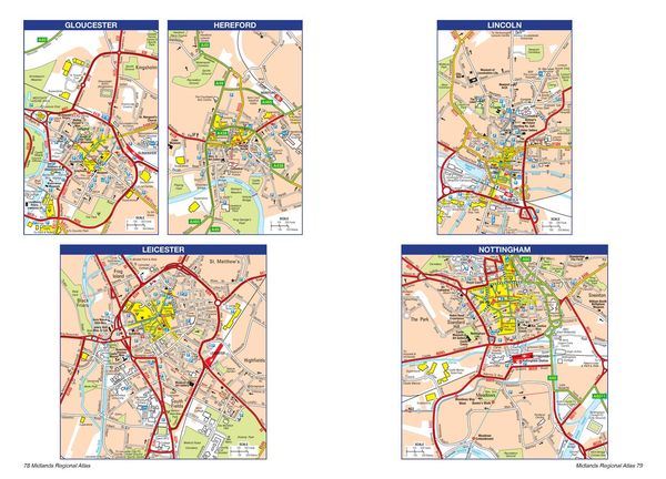 Produktbild: Midlands A-Z Road Atlas