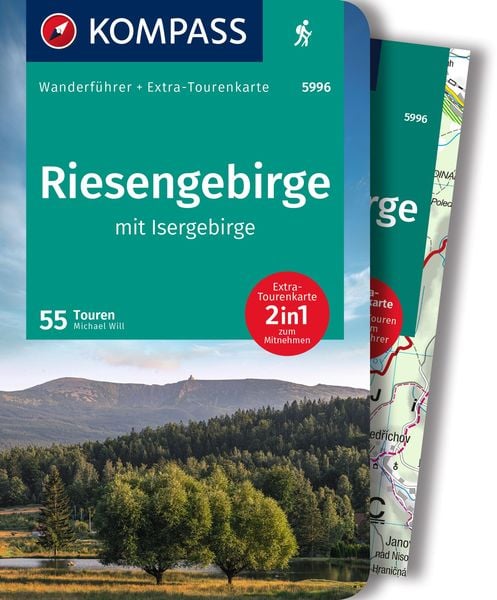 KOMPASS Wanderführer Riesengebirge mit Isergebirge, 55 Touren mit Extra-Tourenkarte