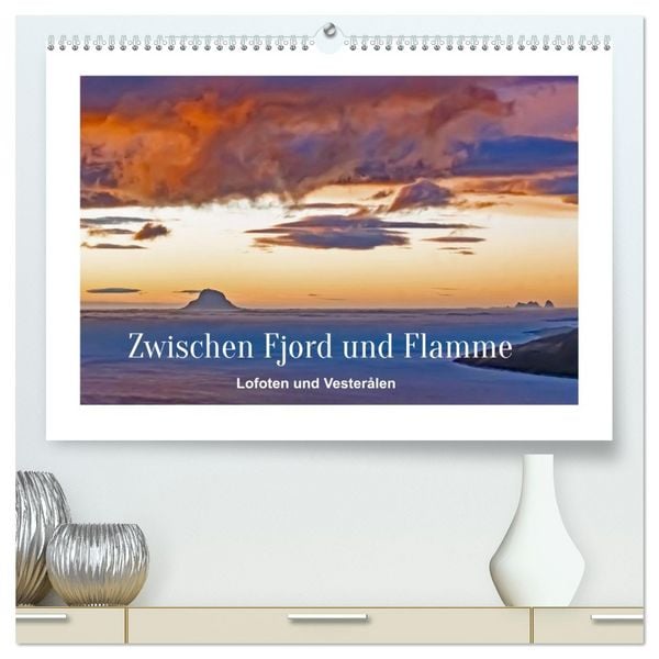 Produktbild: Zwischen Fjord und Flamme (hochwertiger Premium Wandkalender 2026 DIN A2 quer), Kunstdruck in Hochglanz