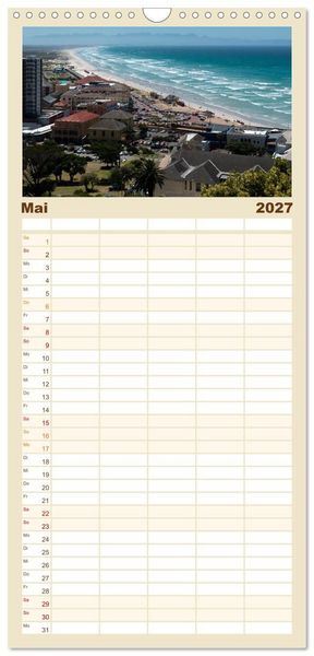 Produktbild: Familienplaner 2027 - Kapstadt und seine Umgebung mit 5 Spalten (Wandkalender, 21 x 45 cm) CALVENDO