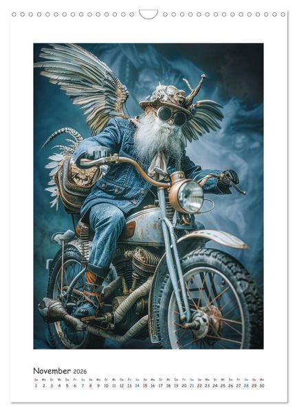 Produktbild: Freiheit auf zwei R&auml;dern - Die Abenteuer der Angel-Biker (Wandkalender 2026 DIN A3 hoch), CALVENDO Monatskalender