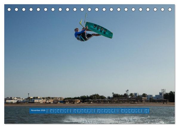 Produktbild: Kite Boarding El Gouna (Tischkalender 2026 DIN A5 quer), CALVENDO Monatskalender