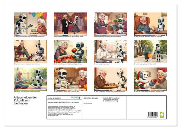 Produktbild: Alltagshelden der Zukunft zum Liebhaben (Wandkalender 2026 DIN A2 quer), CALVENDO Monatskalender