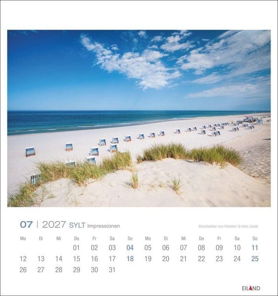 Produktbild: Sylt Impressionen Postkartenkalender 2027