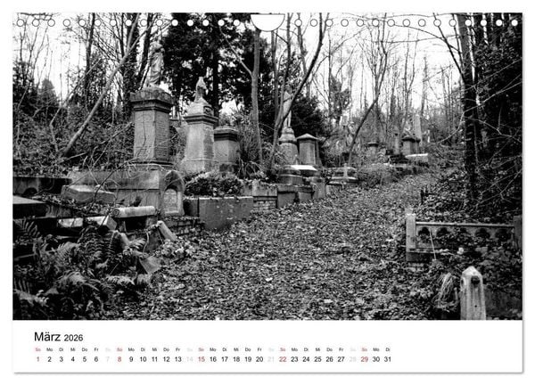 Produktbild: Highgate Cemetery London (Wandkalender 2026 DIN A4 quer), CALVENDO Monatskalender