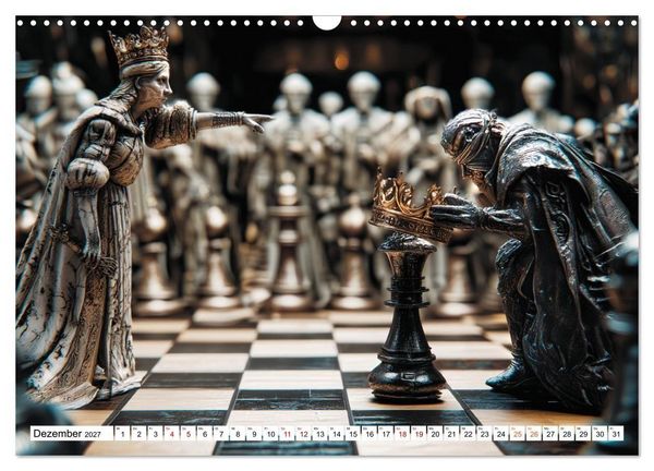 Produktbild: Schach &ndash; Wenn Schachfiguren Charakter zeigen (Wandkalender 2027 DIN A3 quer), CALVENDO Monatskalender